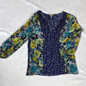 🌻Joie Floral Print Silk Long Sleeve Medium